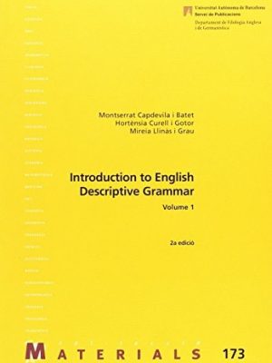 Introduction to english descriptive grammar volume 1