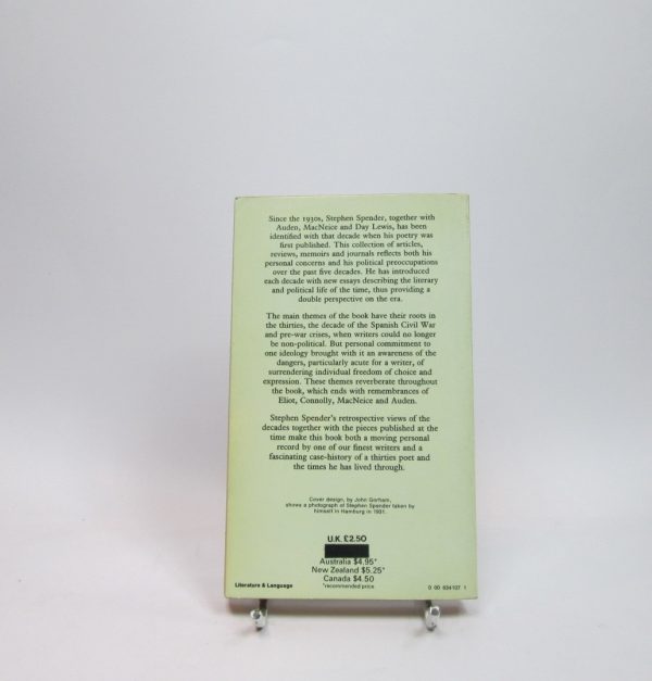 The thirties and after: poetry, politics, people, 1933-75