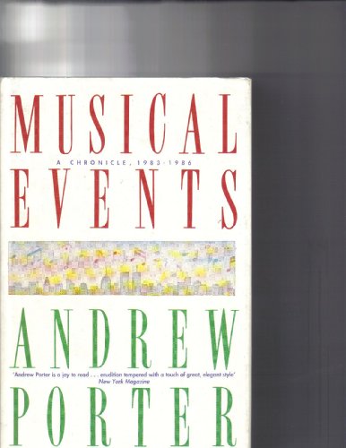 Musical events: a chronicle, 1983 1986