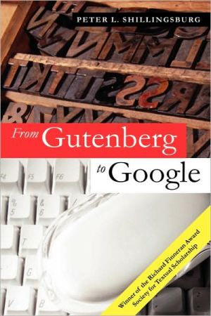 From gutenberg to google: electronic representations of literary texts