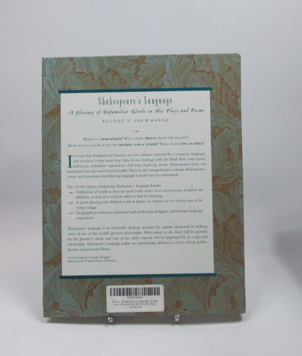 9780816032761_shakespeares-language_back-3.jpg Shakespeare's language