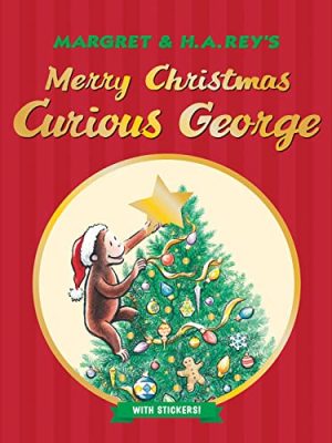 Merry christmas, curious george with stickers: a christmas holiday book for kids