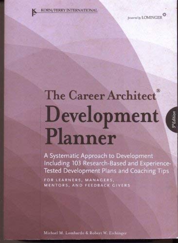 Career architect development planner, 5th edition