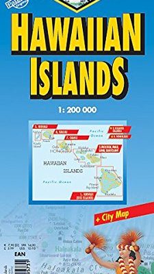 Hawaiian islands laminated map