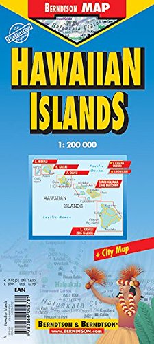 Hawaiian islands laminated map