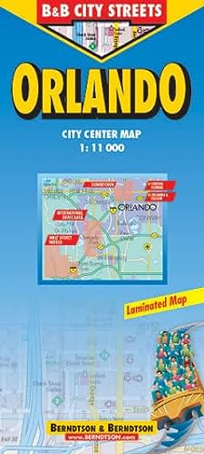 B&b orlando city streets laminated map