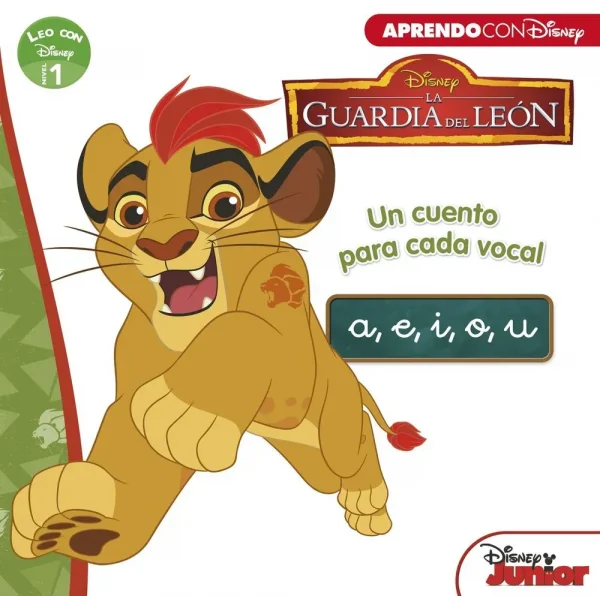 9788416548088_la-guardia-del-leon-un-cuento-para-cada-vocal-a-e-i-o-u-leo-con-disney-nivel-1_front-1.webp La guardia del león. un cuento para cada vocal: a, e, i, o, u (leo con disney - nivel 1)