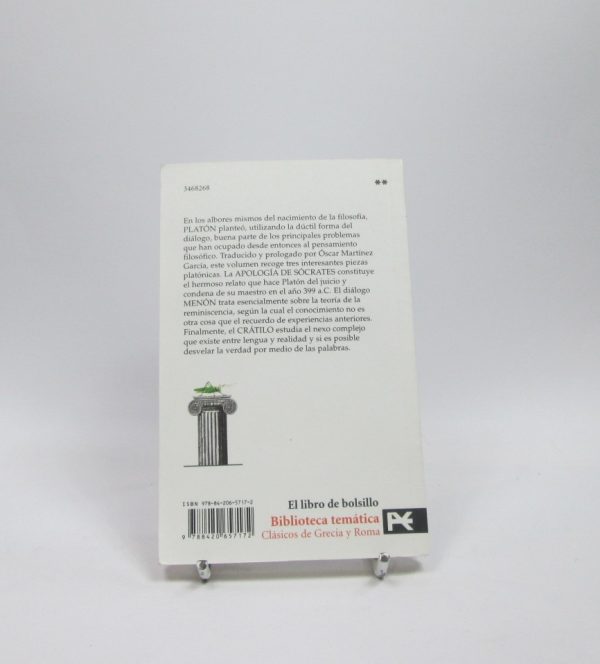 Apología de sócrates. meón. crátilo