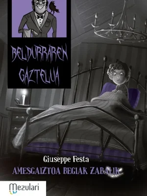 Beldurren gaztelua. amesgaiztoa begiak zabaliz