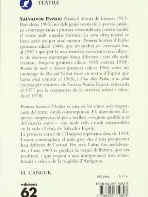 Primera història d'esther / antígona (col·lecció universal de butxaca el cangur ; 9) (catalan edition)