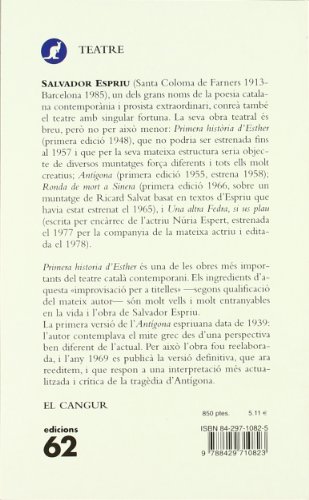 Primera història d'esther / antígona (col·lecció universal de butxaca el cangur ; 9) (catalan edition)