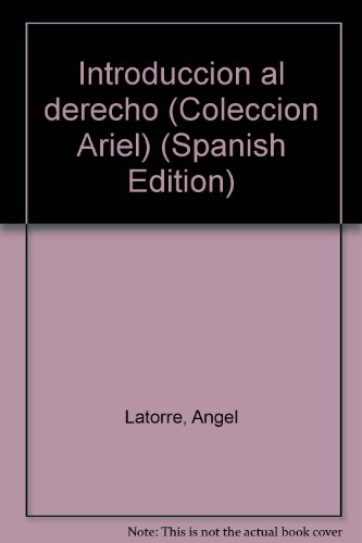 Introducción al derecho (colección ariel) (spanish edition)