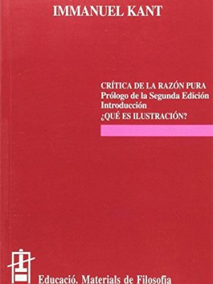 Crítica de la razón pura. ¿qué es ilustración?