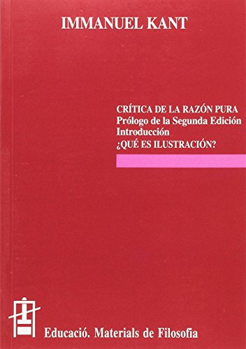 Crítica de la razón pura. ¿qué es ilustración?