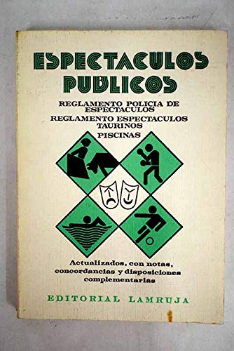 Espectáculos públicos: reglamento de policía de espectáculos, reglamento de espectáculos taurinos, piscinas : actualizados, con notas, ... complementarias (spanish edition)