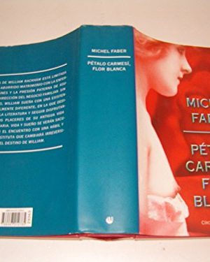 Pétalo carmesí, flor blanca