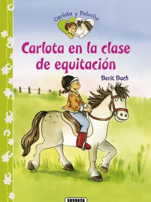 Carlota en la clase de equitación