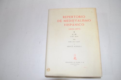 Repertorio de medievalismo hispánico (1955-1975). vol. ii: g-m (1769-3674)