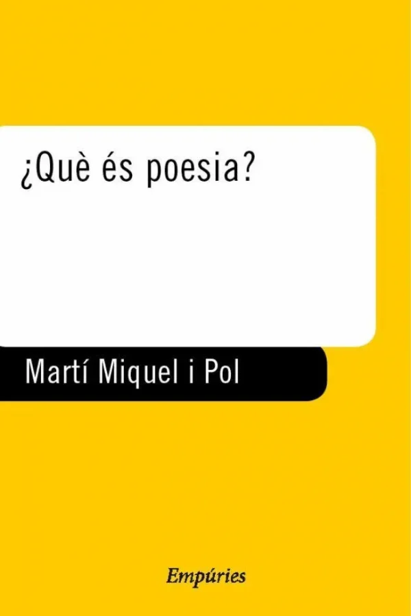 ¿què és poesia?