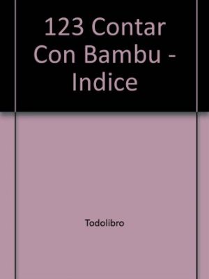 123 contar con bambu - indice (spanish edition)