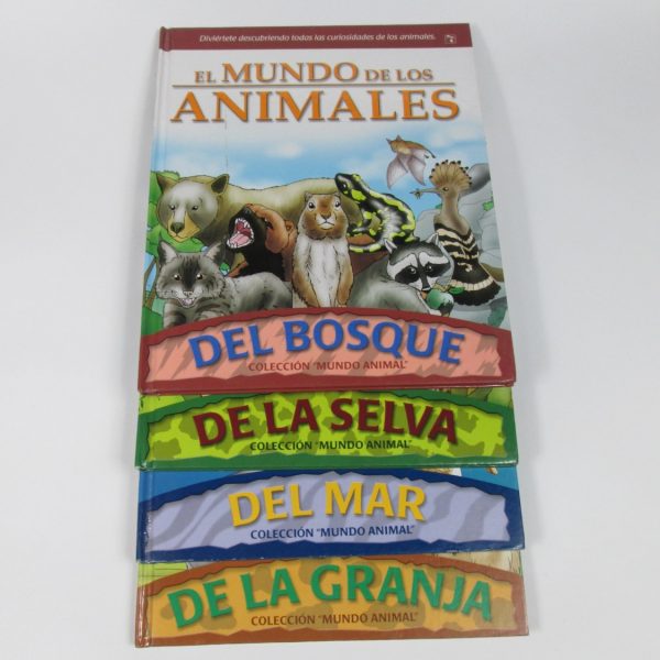 El mundo de los animales del bosque, de la selva, del mar y de la granja. colección "mundo animal" de saldaña