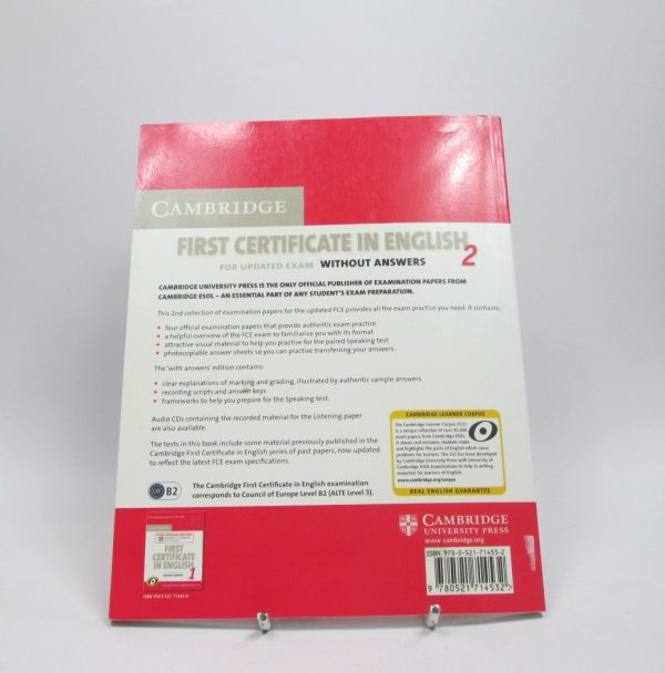 Cambridge_First_Certificate_in_English_2_for_updated_exam_2294contraportada-1.jpg Cambridge first certificate in english 2 for updated exam student's book without answers: official examination papers from university of cambridge esol examinations (fce practice tests)